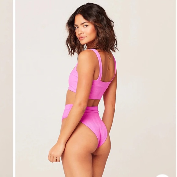 l*space Other - L*Space Swim Frenchi Ribbed Bikini Bottom Bitsy in Fuchsia, NWT, Size: Large
